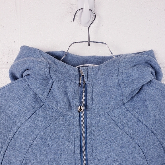 Lululemon Scuba Full Zip Hoodie Sweatshirt Heathered Peri Purple Size 4 - Picture 5 of 9